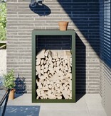 VidaXL Haardhoutrek 60x40x100 cm staal groen