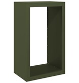 VidaXL Haardhoutrek 60x40x100 cm staal groen