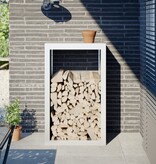 VidaXL Haardhoutrek 60x40x100 cm staal wit