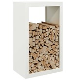 VidaXL Haardhoutrek 60x40x100 cm staal wit