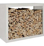 VidaXL Haardhoutrek 100x40x80 cm roestvrij staal