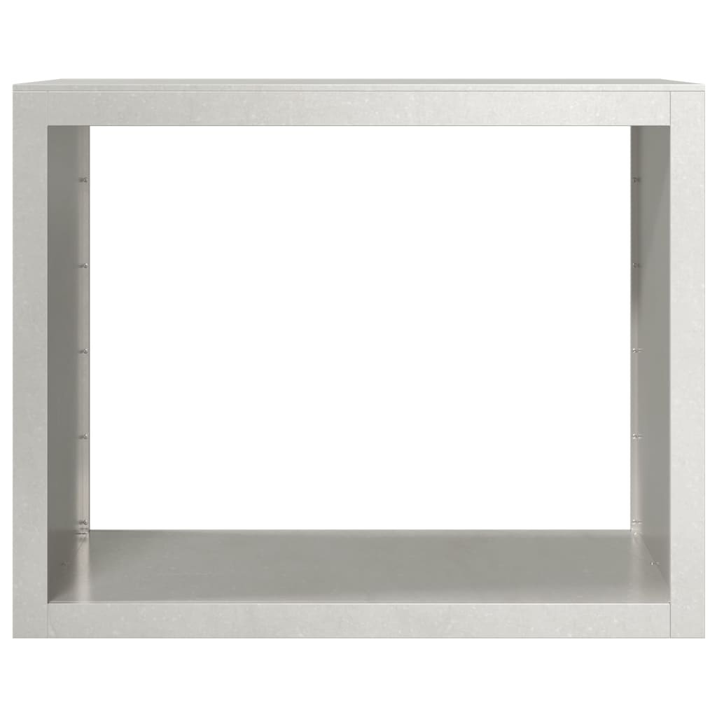 VidaXL Haardhoutrek 100x40x80 cm roestvrij staal