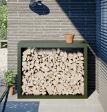 VidaXL Haardhoutrek 100x40x80 cm staal groen