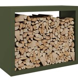 VidaXL Haardhoutrek 100x40x80 cm staal groen