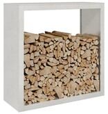 VidaXL Haardhoutrek 100x40x100 cm roestvrij staal