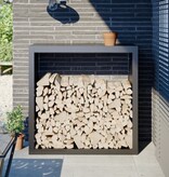 VidaXL Haardhoutrek 100x40x100 cm staal antracietkleurig