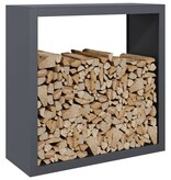 VidaXL Haardhoutrek 100x40x100 cm staal antracietkleurig