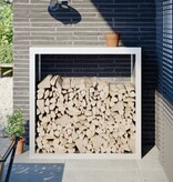 VidaXL Haardhoutrek 100x40x100 cm staal wit