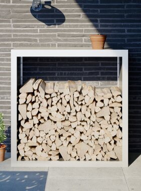 VidaXL Haardhoutrek 100x40x100 cm staal wit