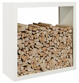 VidaXL Haardhoutrek 100x40x100 cm staal wit