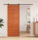 VidaXL Schuifdeur 80x208 cm massief grenenhout wasbruin