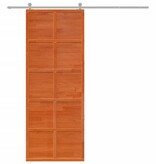 VidaXL Schuifdeur 80x208 cm massief grenenhout wasbruin