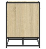 VidaXL Schoenenbank 60x40x53,5 cm bewerkt hout en metaal sonoma eiken