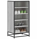 VidaXL Schoenenrek 48x38x97,5 cm bewerkt hout grijs sonoma eikenkleur