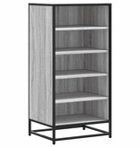 VidaXL Schoenenrek 48x38x97,5 cm bewerkt hout grijs sonoma eikenkleur