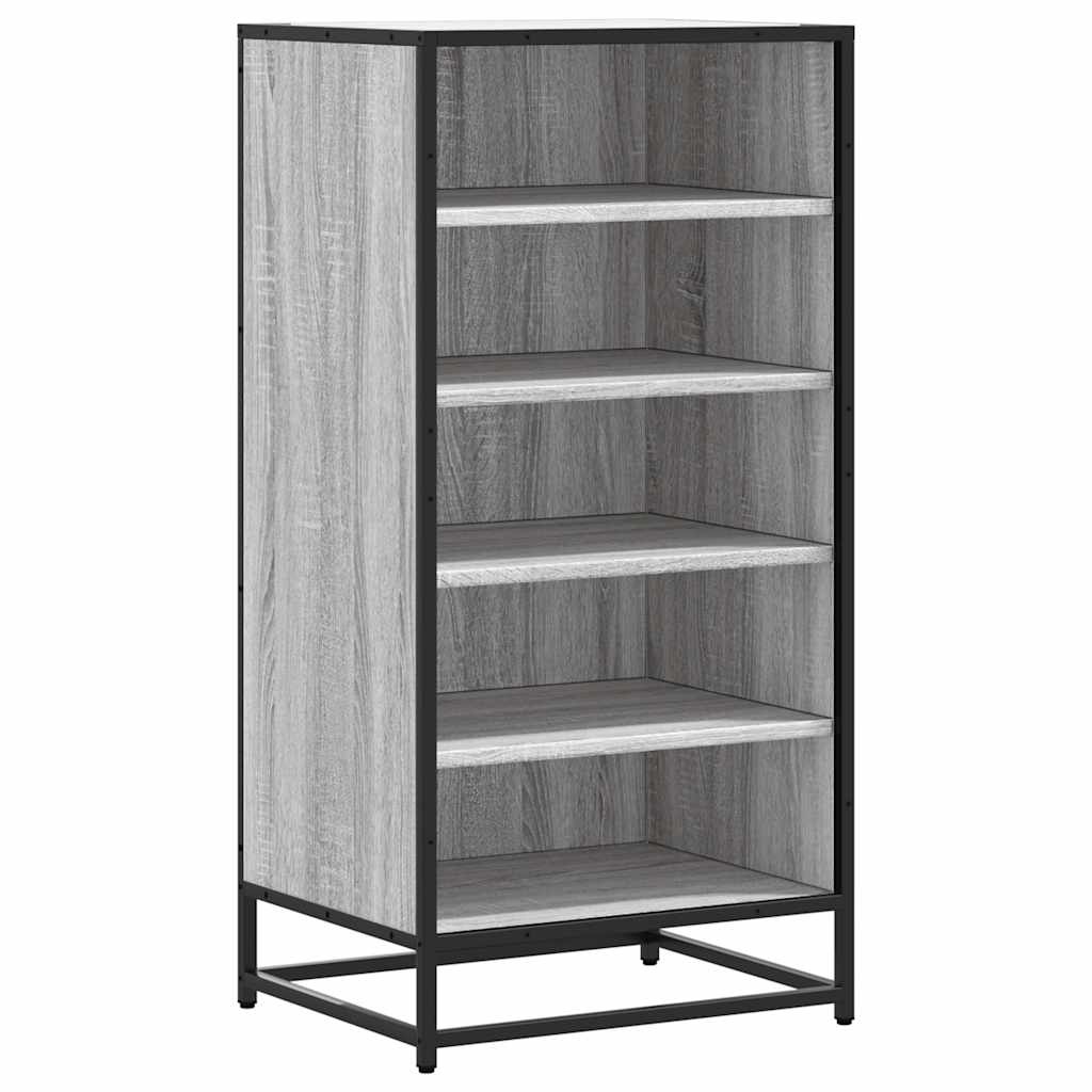 VidaXL Schoenenrek 48x38x97,5 cm bewerkt hout grijs sonoma eikenkleur