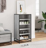 VidaXL Schoenenrek 48x38x97,5 cm bewerkt hout grijs sonoma eikenkleur