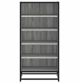 VidaXL Schoenenrek 48x38x97,5 cm bewerkt hout grijs sonoma eikenkleur