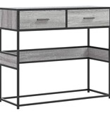 VidaXL Wandtafel 90x35x80 cm bewerkt hout grijs sonoma eikenkleurig