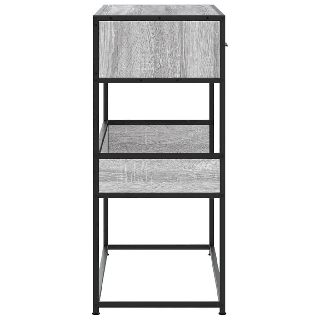 VidaXL Wandtafel 90x35x80 cm bewerkt hout grijs sonoma eikenkleurig