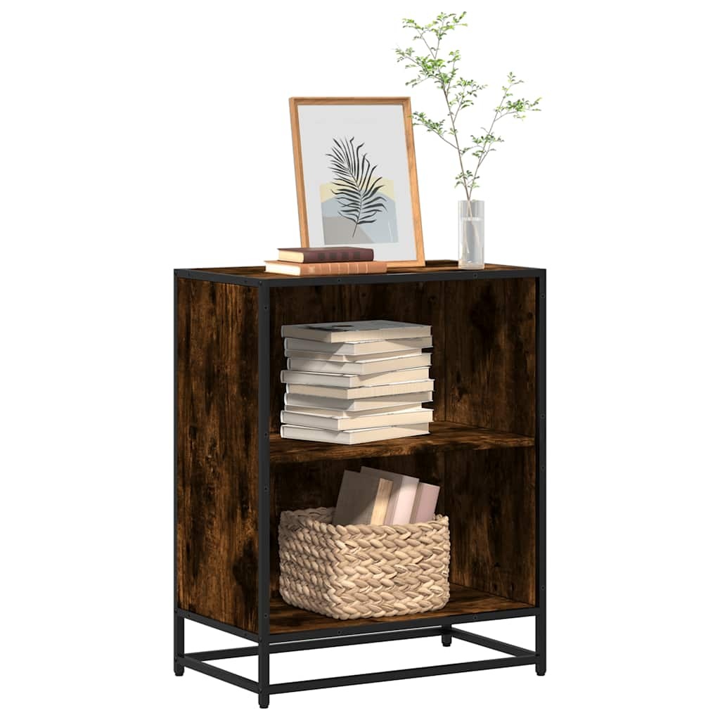 VidaXL Boekenkast 60x35x76 cm bewerkt hout gerookt eikenkleurig