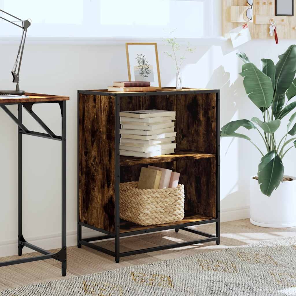 VidaXL Boekenkast 60x35x76 cm bewerkt hout gerookt eikenkleurig