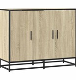 VidaXL Dressoir 94x35x76 cm bewerkt hout sonoma eikenkleurig