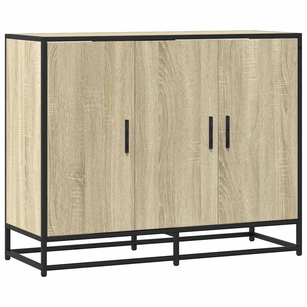 VidaXL Dressoir 94x35x76 cm bewerkt hout sonoma eikenkleurig