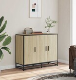 VidaXL Dressoir 94x35x76 cm bewerkt hout sonoma eikenkleurig