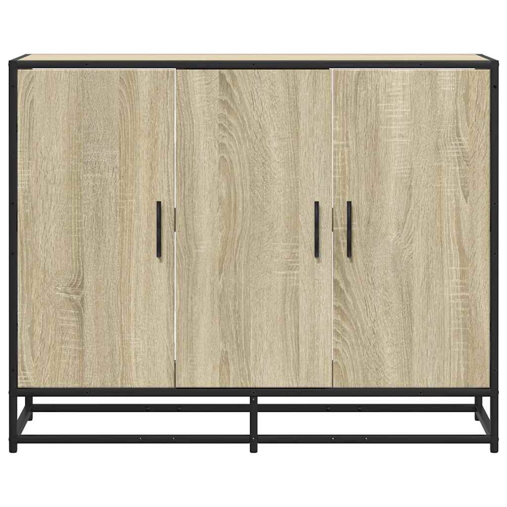 VidaXL Dressoir 94x35x76 cm bewerkt hout sonoma eikenkleurig