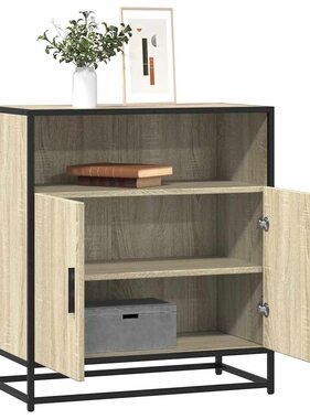 VidaXL Dressoir 68x35x76 cm bewerkt hout sonoma eikenkleurig