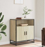 VidaXL Dressoir 68x35x76 cm bewerkt hout sonoma eikenkleurig