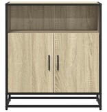 VidaXL Dressoir 68x35x76 cm bewerkt hout sonoma eikenkleurig