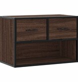 VidaXL Tv-meubel 60x31x39,5 cm bewerkt hout metaal bruin eikenkleurig