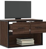 VidaXL Tv-meubel 60x31x39,5 cm bewerkt hout metaal bruin eikenkleurig