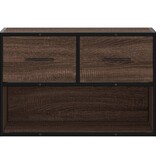 VidaXL Tv-meubel 60x31x39,5 cm bewerkt hout metaal bruin eikenkleurig