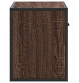 VidaXL Tv-meubel 60x31x39,5 cm bewerkt hout metaal bruin eikenkleurig