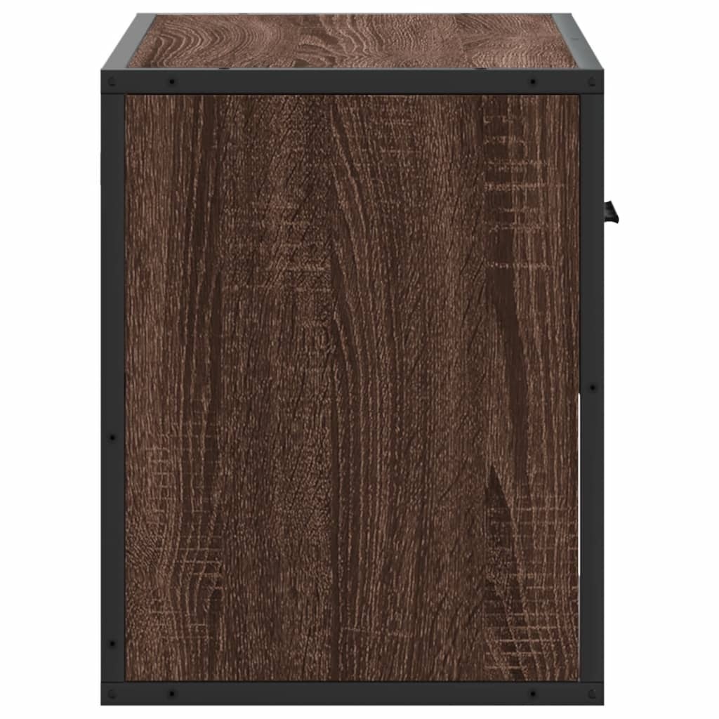 VidaXL Tv-meubel 60x31x39,5 cm bewerkt hout metaal bruin eikenkleurig