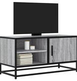 VidaXL Tv-meubel 80x34,5x40 cm bewerkt hout metaal grijs sonoma eiken