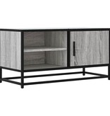 VidaXL Tv-meubel 80x34,5x40 cm bewerkt hout metaal grijs sonoma eiken