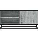 VidaXL Tv-meubel 80x34,5x40 cm bewerkt hout metaal grijs sonoma eiken