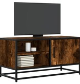VidaXL Tv-meubel 80x34,5x40cm bewerkt hout metaal gerookt eikenkleurig