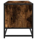 VidaXL Tv-meubel 80x34,5x40cm bewerkt hout metaal gerookt eikenkleurig