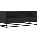 VidaXL Tv-meubel 100x34,5x40 cm bewerkt hout en metaal zwart