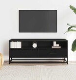 VidaXL Tv-meubel 100x34,5x40 cm bewerkt hout en metaal zwart