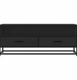 VidaXL Tv-meubel 100x34,5x40 cm bewerkt hout en metaal zwart