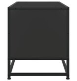 VidaXL Tv-meubel 100x34,5x40 cm bewerkt hout en metaal zwart