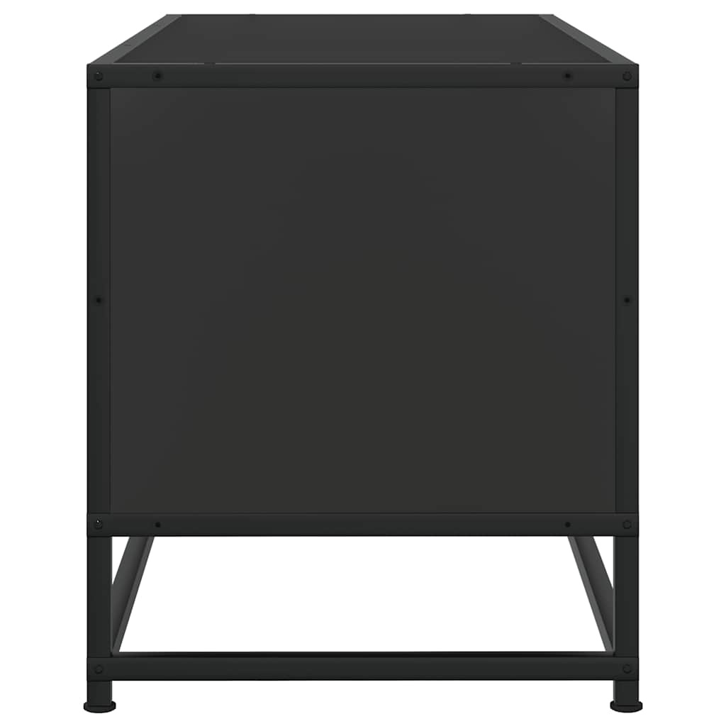 VidaXL Tv-meubel 100x34,5x40 cm bewerkt hout en metaal zwart
