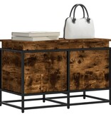 VidaXL Opbergbox met deksel 80x40x51,5 cm bewerkt hout gerookt eiken