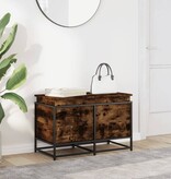 VidaXL Opbergbox met deksel 80x40x51,5 cm bewerkt hout gerookt eiken